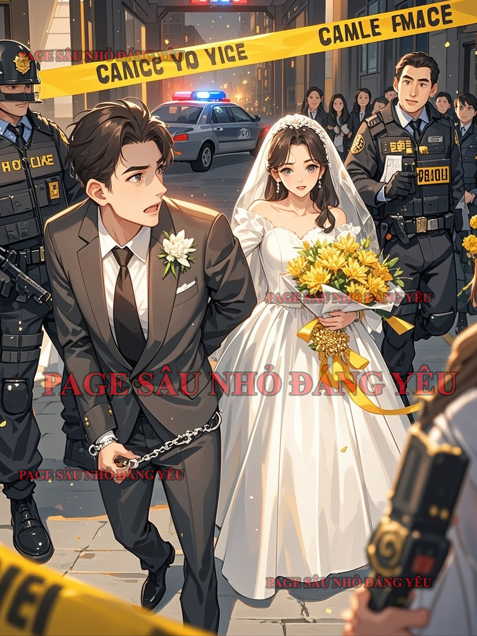 Cô Dâu Cầm Hoa Cúc Trắng