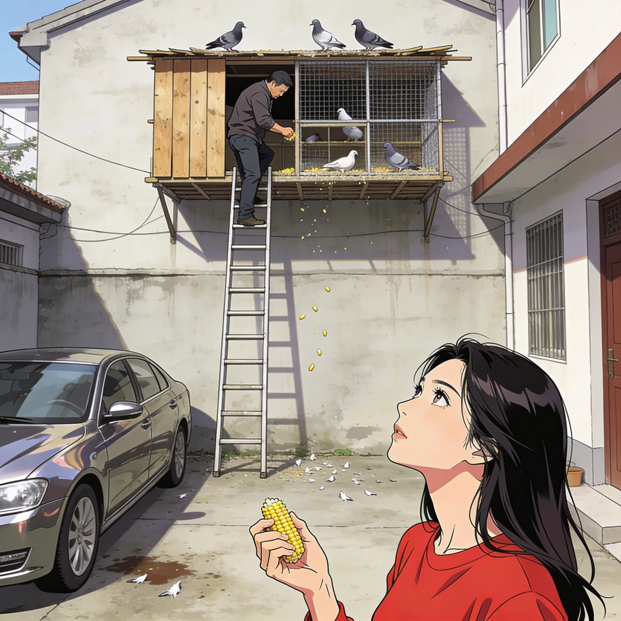 CHUỒNG BỒ CÂU BÊN TƯỜNG