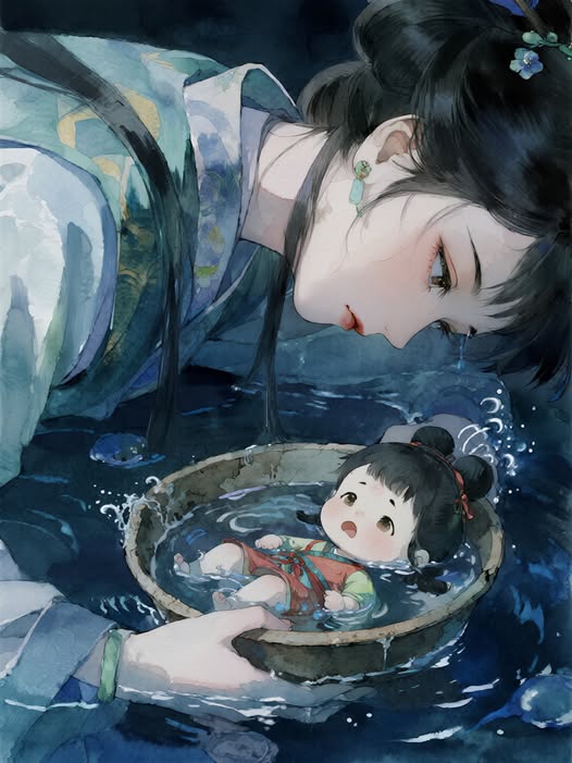 Thủy Quỷ Nuôi Con