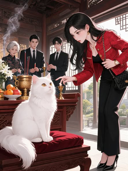 Mèo Trắng Giữ Nhà